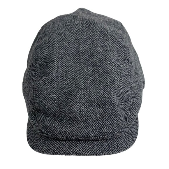 Jos. A. Bank Gray Herringbone Wool-Blend Newsboy Driver Flat Cap Mens SZ  L/XL - Picture 2 of 8